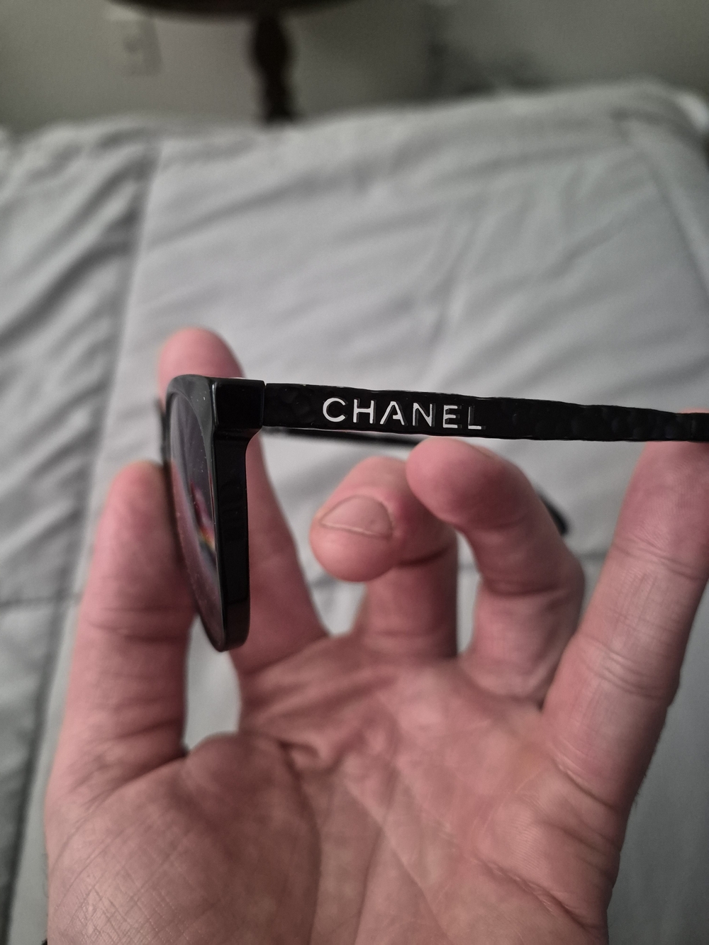CHANEL 3410 C.888 Shiny Black Woven Quilted Eyeglasses Frame 52-17-140 Authentic